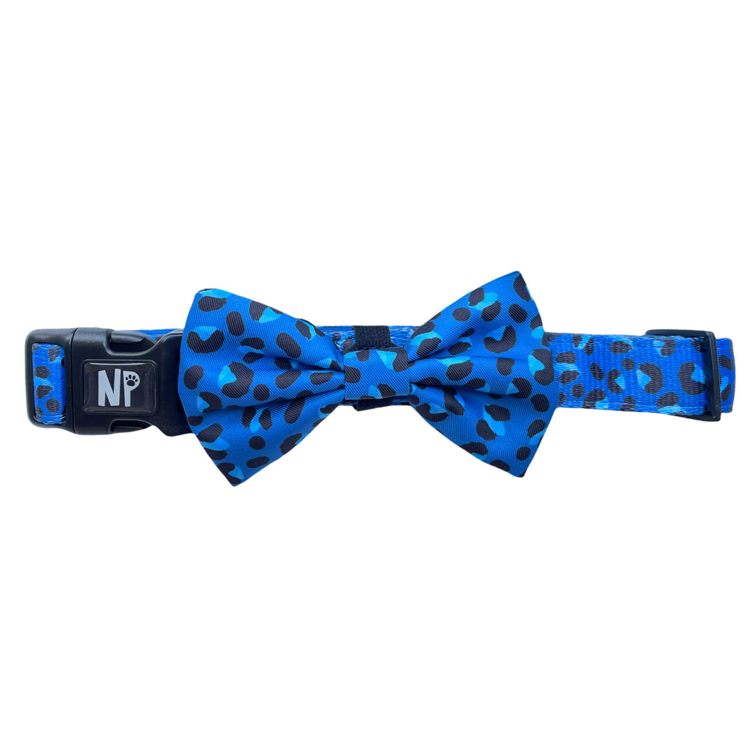 Blue Leopard - Collar con lazo (solo S disponible)